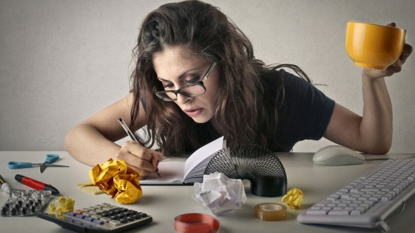 woman working hard dp62765133