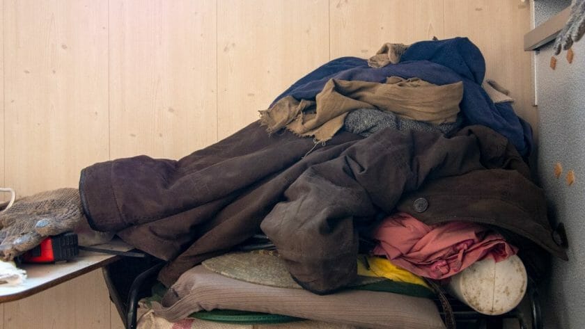 trashed clothes dp370768618